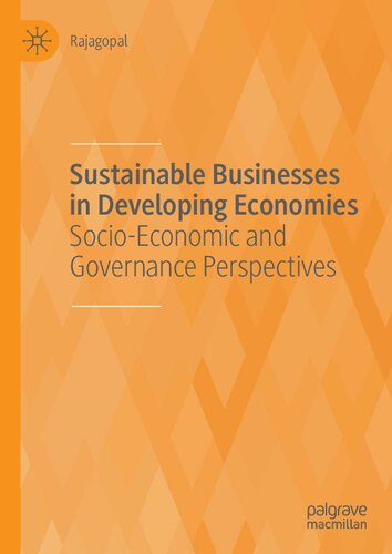 Sustainable businesses in developing economies : socio-economic and governance perspectives