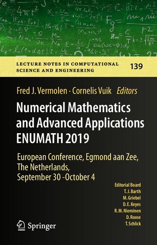 Numerical mathematics and advanced applications, ENUMATH 2019 : European Conference, Egmond aan Zee, The Netherlands, September 30 - October 4