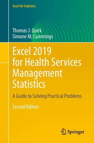 Excel 2019 for Health Services Management Statistics