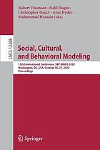 Social, cultural and behavioral modeling : 13th international conference, SBP-BRiMS 2020, Washington, DC, USA, October 18-21, 2020 : proceedings