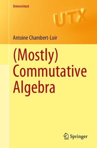 (Mostly) Commutative Algebra