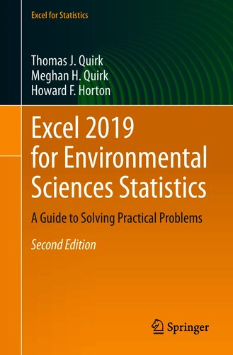 Excel 2019 for Environmental Sciences Statistics A Guide to Solving Practical Problems