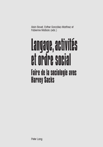 Langage, Activites Et Ordre Social