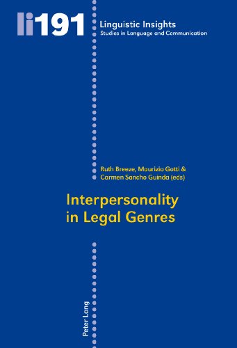 Interpersonality in Legal Genres