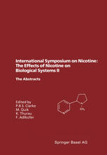 International Symposium on Nicotine : Satellite Symposium of the XIIth International Congress of Pharmacology, Montreal, Canada, July 21-24, 1994. the Abstracts.