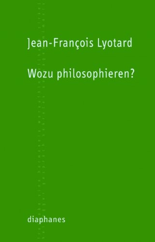 Warum philosophieren?