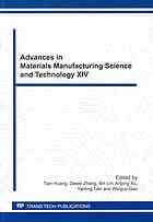 Advances in Materials Manufacturing Science and Technology XIV.