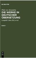 Philo Von Alexandria; Cohn, Leopold; Heinemann, Isaak; Adler, Maximilian; Theiler, Willy