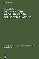 Der Sinn Der Aporien In Den Dialogen Platons