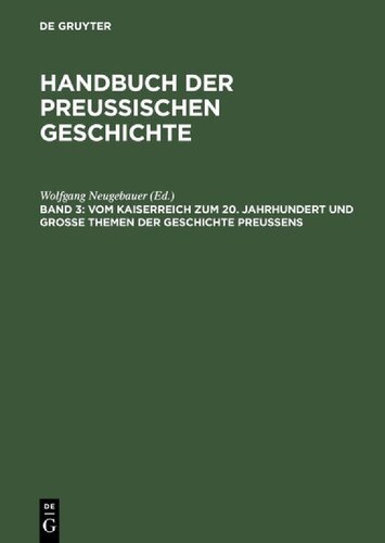 Handbuch Der Preubischen Geschichte