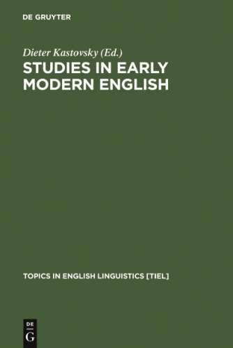 Studies In Early Modern English