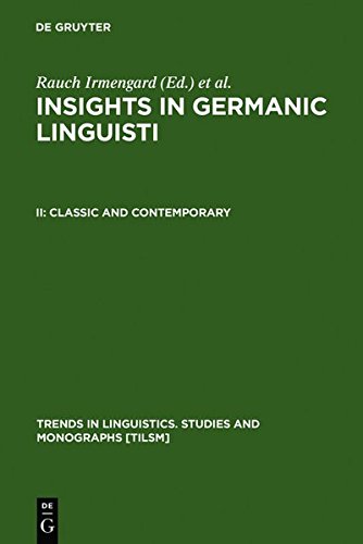 Insights In Germanic Linguistics