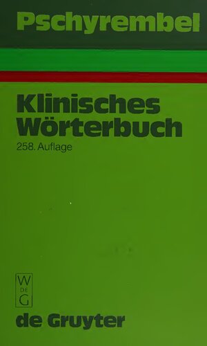 Pschyrembel Klinisches Wörterbuch mit 250 Tabellen