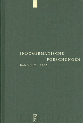 Indogermanische Forschungen 112. Band