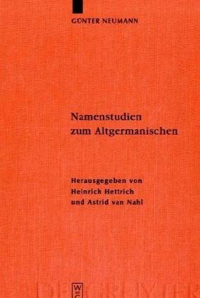 Namenstudien Zum Altgermanischen