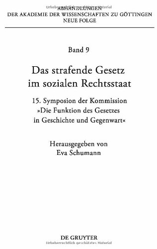 Das Strafende Gesetz Im Sozialen Rechtsstaat