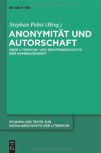 Anonymit�t Und Autorschaft