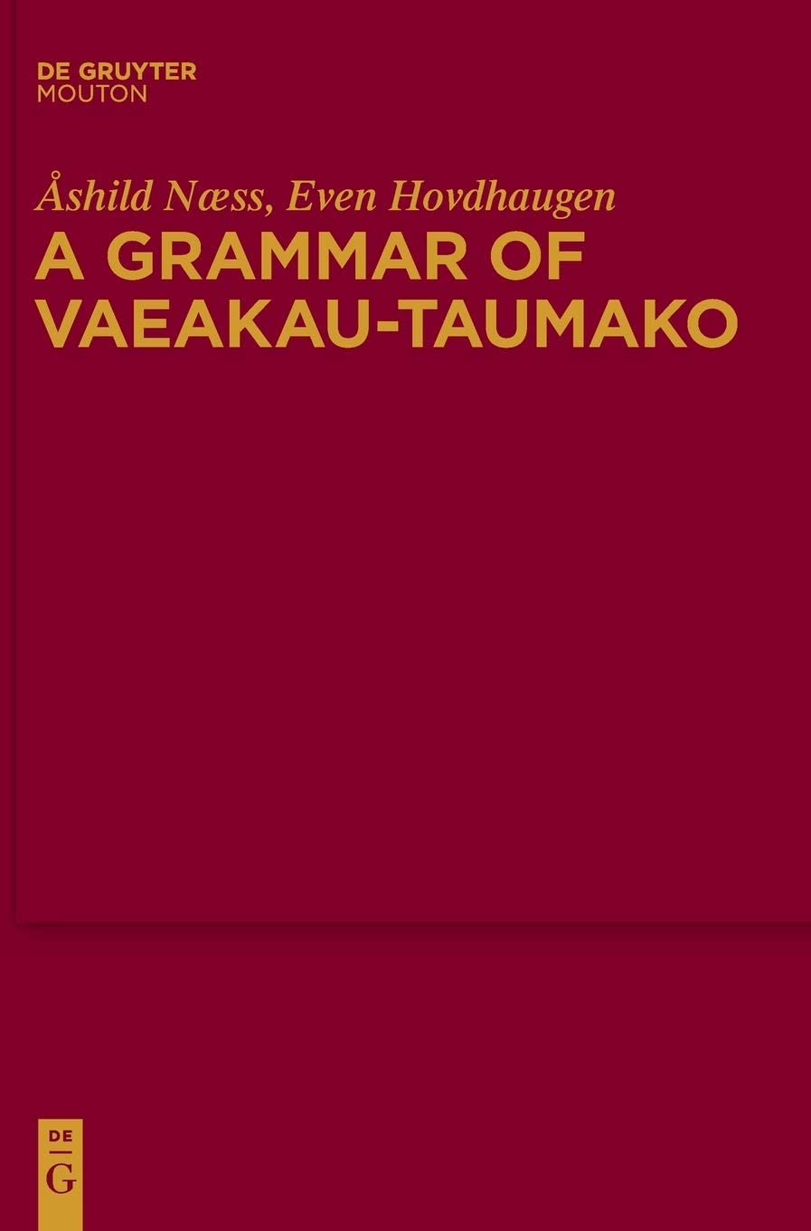 A Grammar of Vaeakau-Taumako