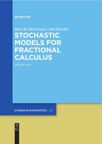 Stochastic Models for Fractional Calculus