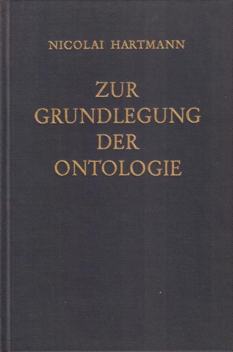 Zur Grundlegung Der Ontologie