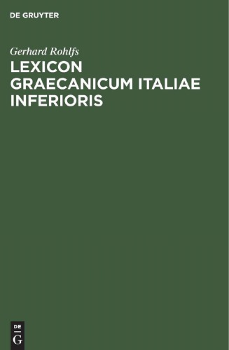 Lexicon Graecanicum Italiae Inferioris