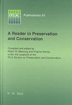 A Reader in Preservation and Conservation