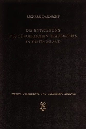 Die Entstehung Des B�rgerlichen Trauerspiels in Deutschland