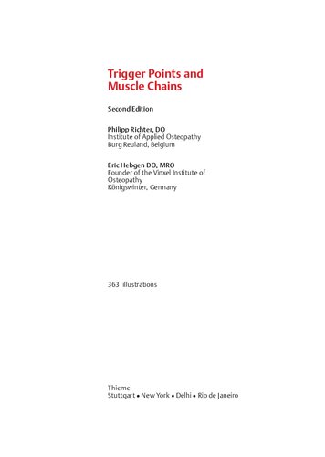 Trigger Points and Muscle Chains