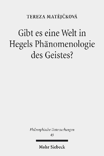 Is there a World in Hegel's Phenomenology of Spirit?