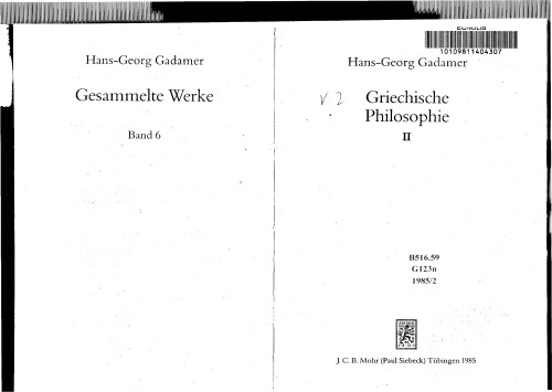 Hans-Georg Gadamer - Gesammelte Werke