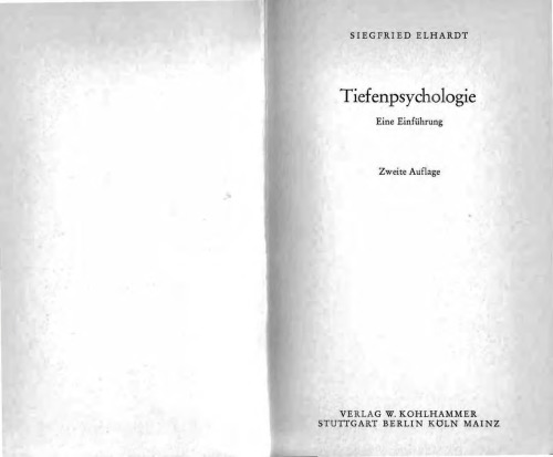 Tiefenpsychologie e. Einf.