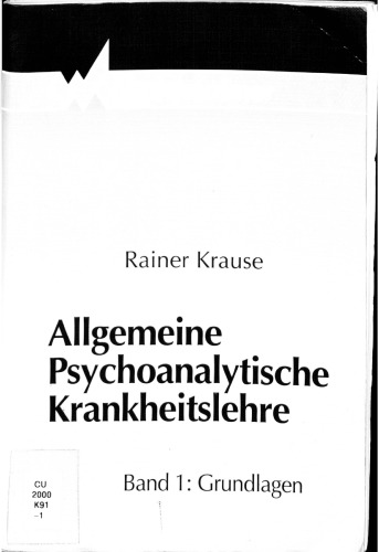 Allgemeine Psychodynamische Behandlungs- Und Krankheitslehre