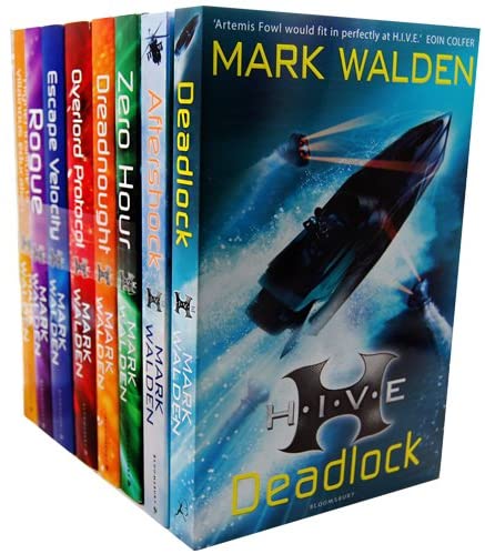 Mark Walden Collection HIVE Series 8 Books Bundle (Aftershock, Deadlock, Zero Hour, The Overlord Protocol, Higher Institute of Villainous Education, Escape Velocity, Dreadnought, Rogue)