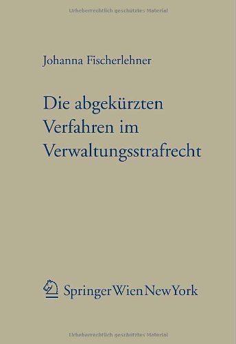 Die Abgekurzten Verfahren Im Verwaltungsstrafrecht