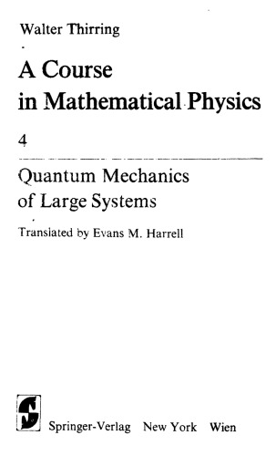 A Course in Mathematical Physics