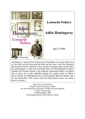 Adiós Hemingway