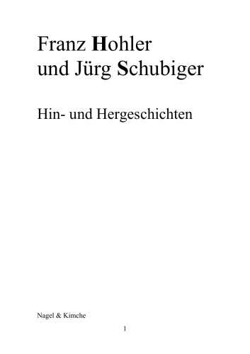 Hin- und Hergeschichten