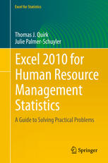 Excel 2010 for Human Resource Management Statistics A Guide to Solving Practical Problems