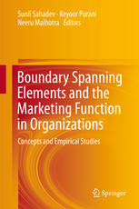 Boundary Spanning Elements and the Marketing Function in Organizations Concepts and Empirical Studies