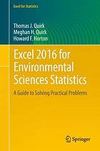 Excel 2016 for Environmental Sciences Statistics