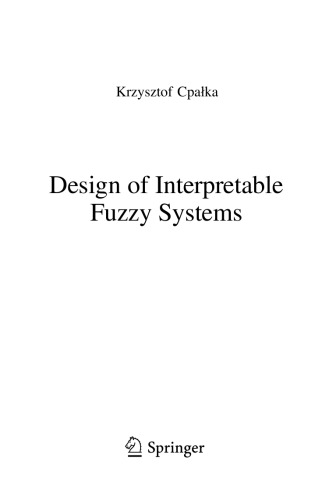 Design of Interpretable Fuzzy Systems