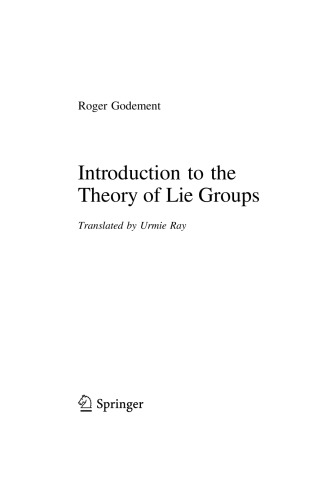 Introduction to the Theory of Lie Groups