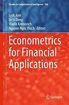 Econometrics for financial applications