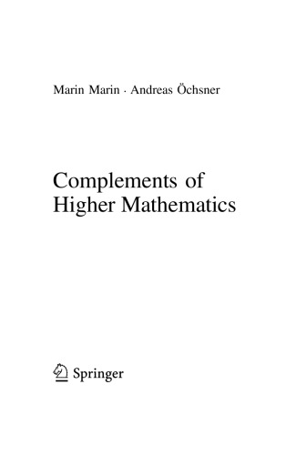 Complements of higher mathematics