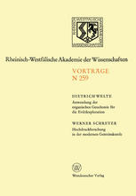 Anwendung der organischen Geochemie für die Erdölexploration. Hochdruckforschung in der modernen Gesteinskunde : 240. Sitzung am 4. Februar 1976 in Düsseldorf