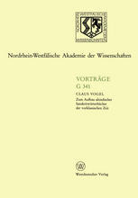 Zum Aufbau altindischer Sanskritwörterbücher der vorklassischen Zeit