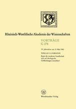 KANN DIE MODERNE GESELLSCHAFT SICH AUF OKOLOGISCHE GEFAHRDUNGEN EINSTELLEN?;35.JAHRESFEIER AM 15. MAI 1985