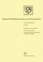 Philosophie und Nationalsozialismus -- Am Beispiel Heideggers : 39. Jahresfeier Am 31. Mai 1989.