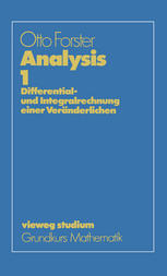 Analysis 1 Differential- und Integralrechnung einer Veränderlichen