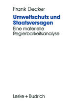 Umweltschutz und Staatsversagen : Eine materielle Regierbarkeitsanalyse